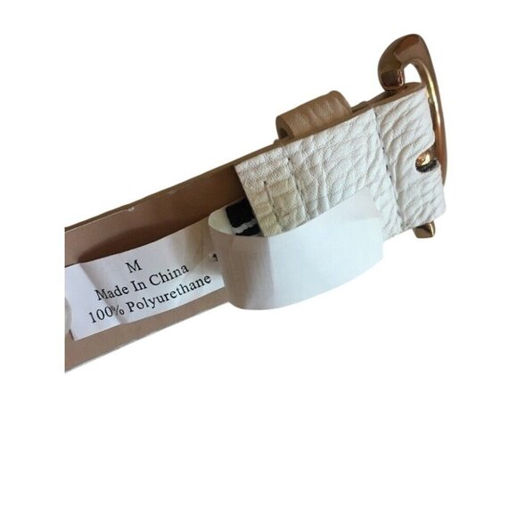 Woman's Dockers White Belt Size Medium M - Picture 4 of 7